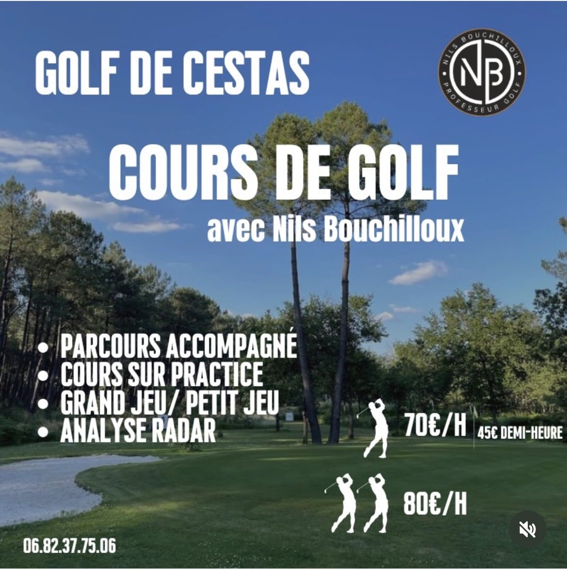 NILS BOUCHILLOUX Golf des argileyres Cestas Pessac Arcachon Bordeaux